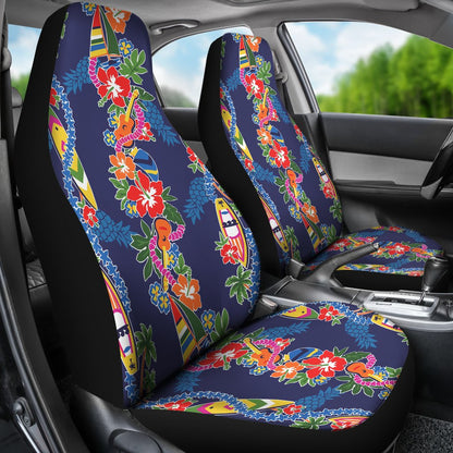 Hawaiian Themed Pattern Print Design H04 Universal Fit Car Seat Covers-JorJune