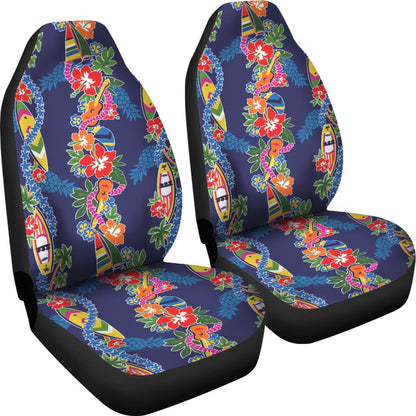 Hawaiian Themed Pattern Print Design H04 Universal Fit Car Seat Covers-JorJune