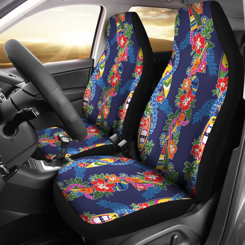 Hawaiian Themed Pattern Print Design H04 Universal Fit Car Seat Covers-JorJune