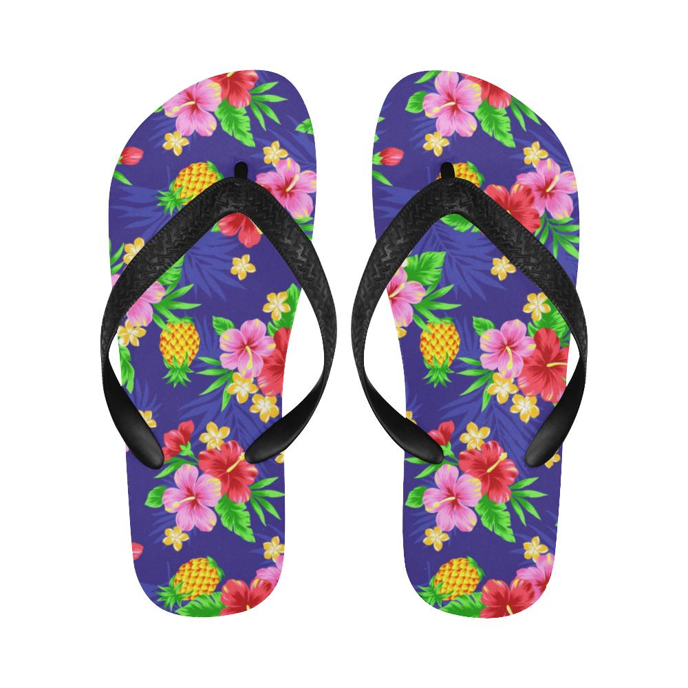 Hawaiian Themed Pattern Print Design H05 Flip Flops-JorJune