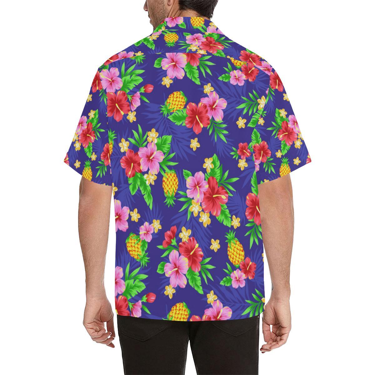 Hawaiian Themed Pattern Print Design H05 Men Hawaiian Shirt-JorJune