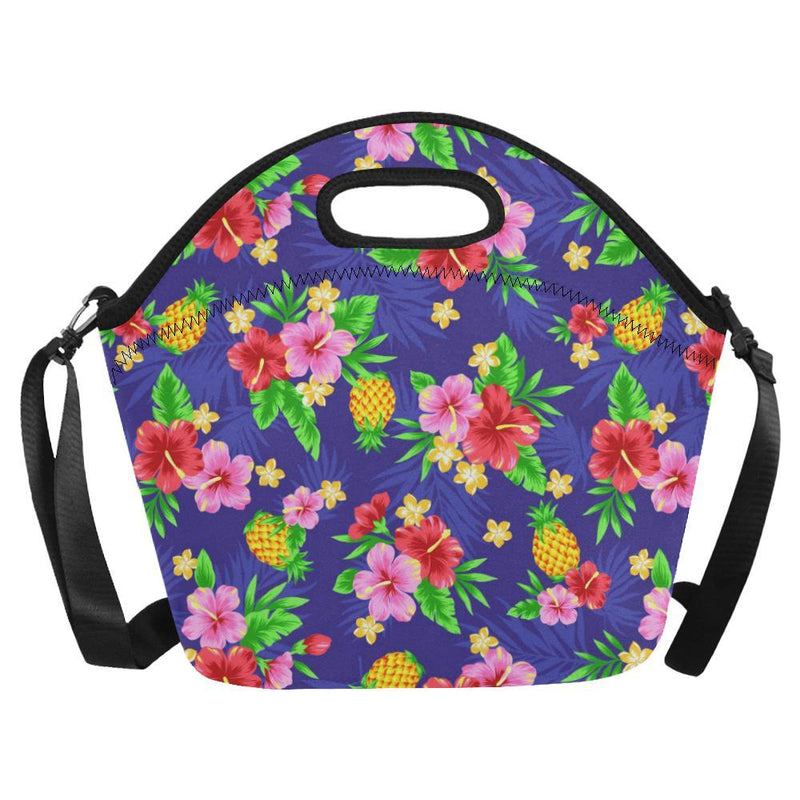 Hawaiian Themed Pattern Print Design H05 Neoprene Lunch Bag-JorJune