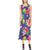 Hawaiian Themed Pattern Print Design H05 Sleeveless Open Fork Long Dress