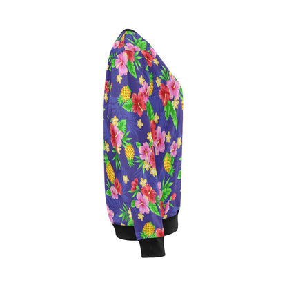 Hawaiian Themed Pattern Print Design H05 Women Long Sleeve Sweatshirt-JorJune