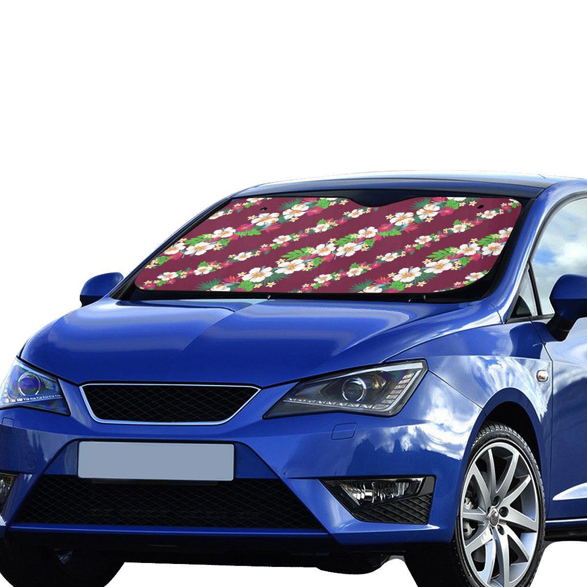 Hawaiian Themed Pattern Print Design H06 Car Sun Shade-JorJune