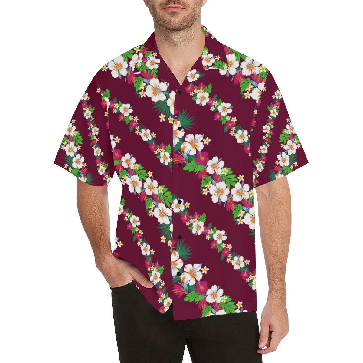 Hawaiian Themed Pattern Print Design H06 Men Hawaiian Shirt-JorJune