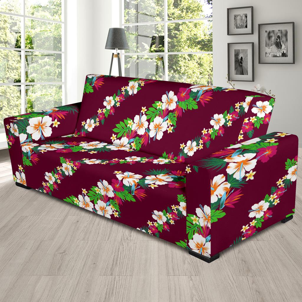 Hawaiian Themed Pattern Print Design H06 Sofa Slipcover-JORJUNE.COM
