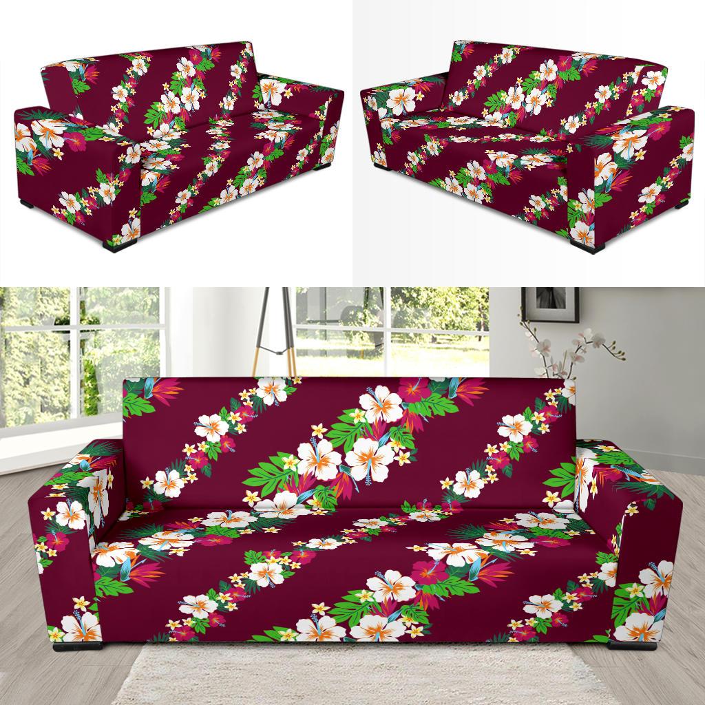 Hawaiian Themed Pattern Print Design H06 Sofa Slipcover-JORJUNE.COM