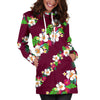 Hawaiian Themed Pattern Print Design H06 Women Hoodie Dress