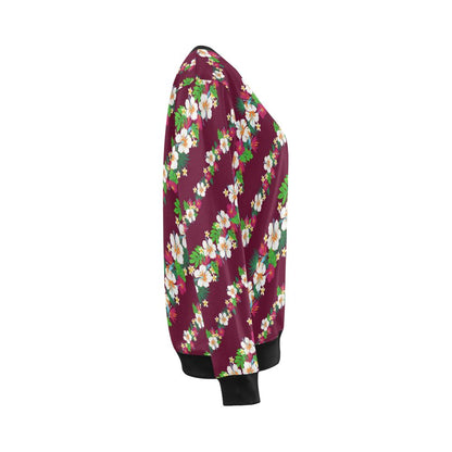 Hawaiian Themed Pattern Print Design H06 Women Long Sleeve Sweatshirt-JorJune
