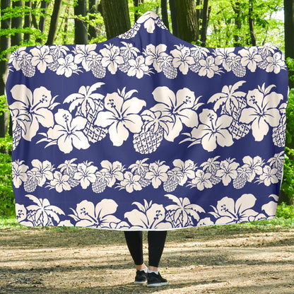 Hawaiian Themed Pattern Print Design H07 Hooded Blanket-JORJUNE.COM