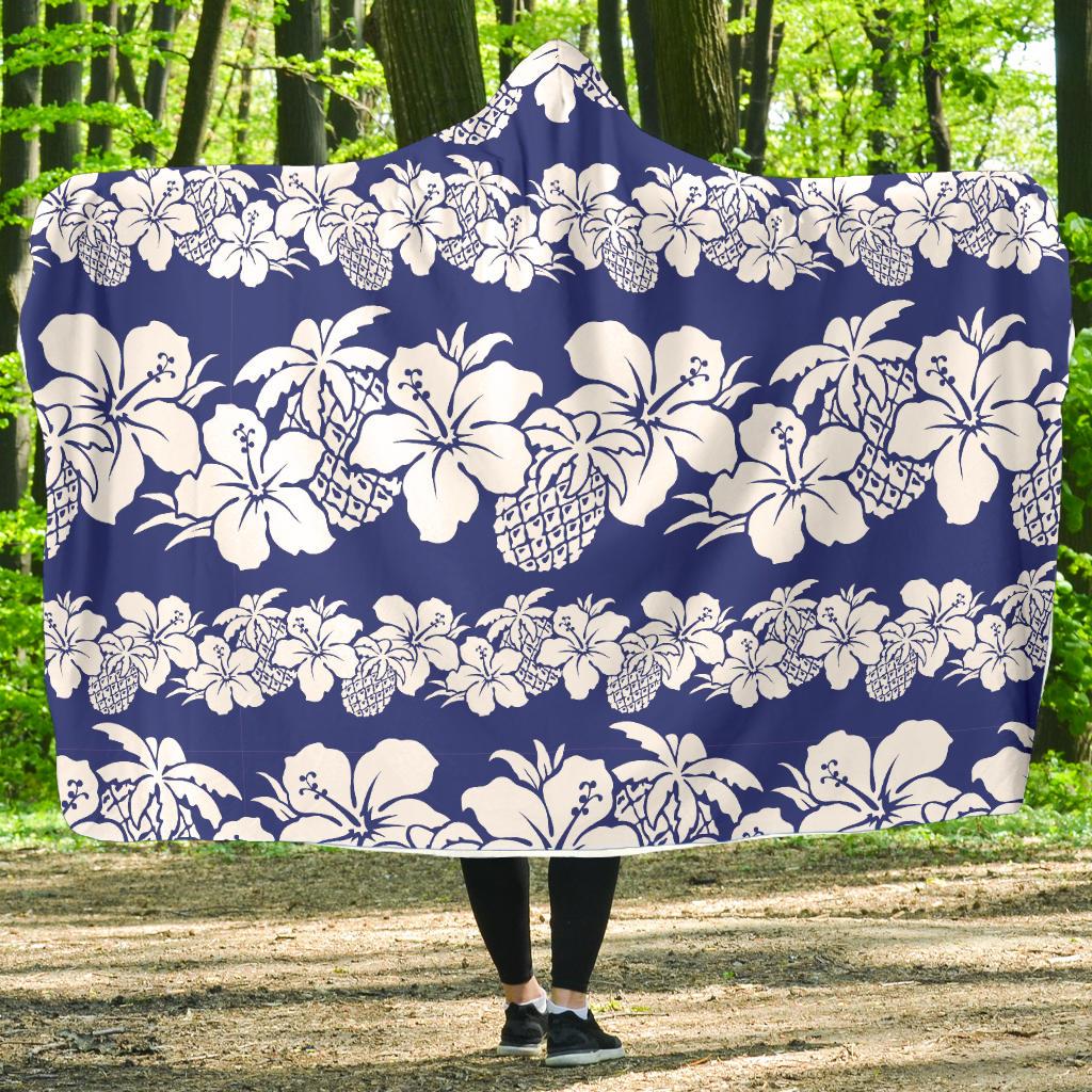 Hawaiian Themed Pattern Print Design H07 Hooded Blanket-JORJUNE.COM