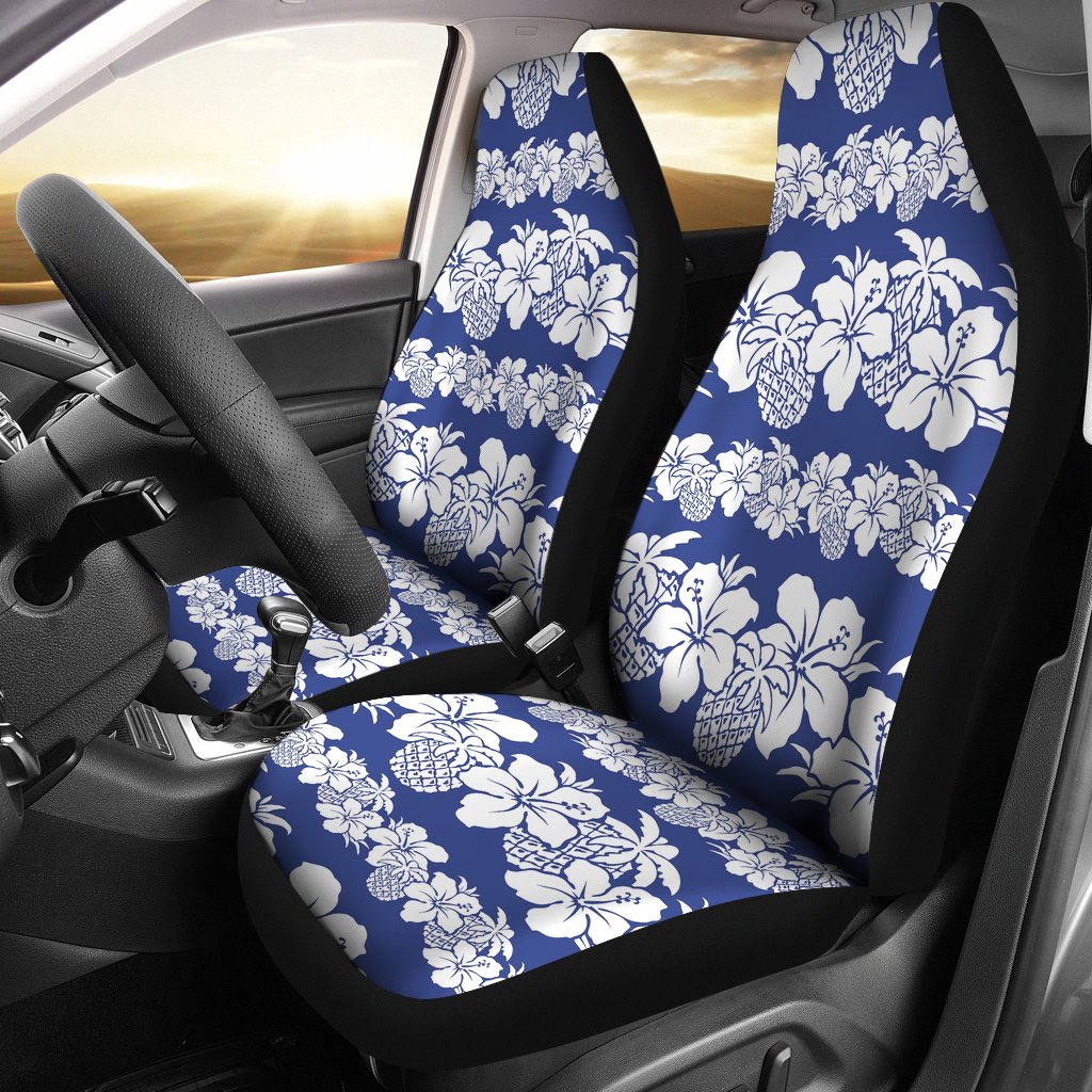 Hawaiian Themed Pattern Print Design H07 Universal Fit Car Seat Covers-JorJune