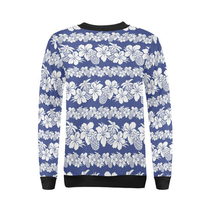 Hawaiian Themed Pattern Print Design H07 Women Long Sleeve Sweatshirt-JorJune