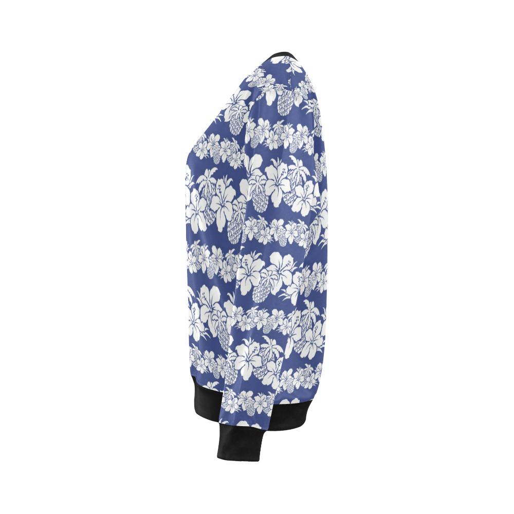 Hawaiian Themed Pattern Print Design H07 Women Long Sleeve Sweatshirt-JorJune