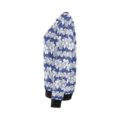 Hawaiian Themed Pattern Print Design H07 Women Long Sleeve Sweatshirt-JorJune