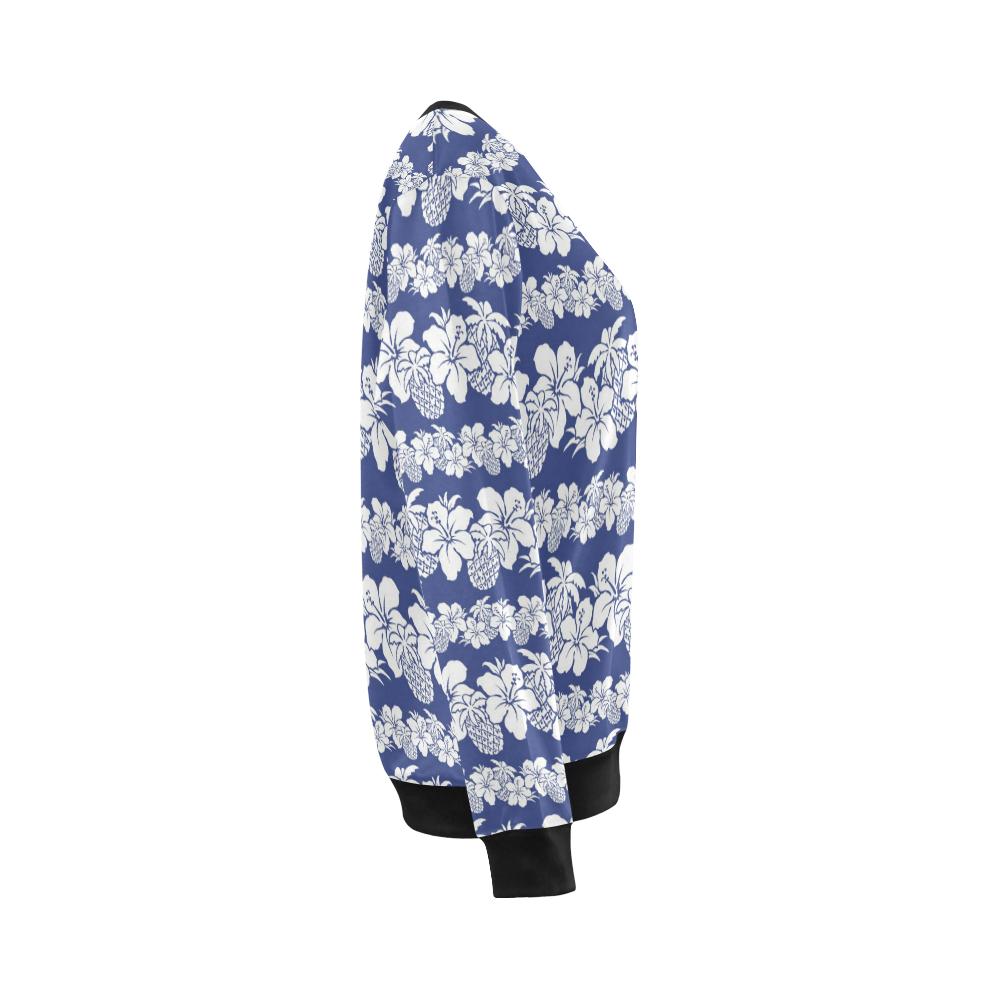 Hawaiian Themed Pattern Print Design H07 Women Long Sleeve Sweatshirt-JorJune