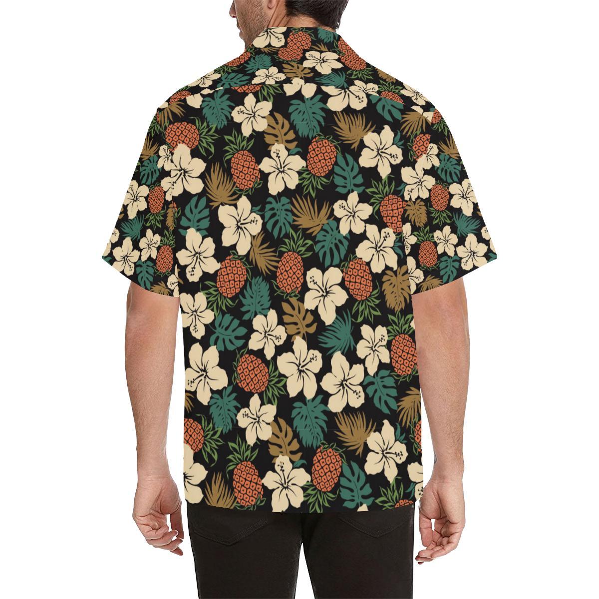 Hawaiian Themed Pattern Print Design H08 Men Hawaiian Shirt-JorJune