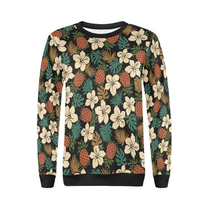 Hawaiian Themed Pattern Print Design H08 Women Long Sleeve Sweatshirt-JorJune