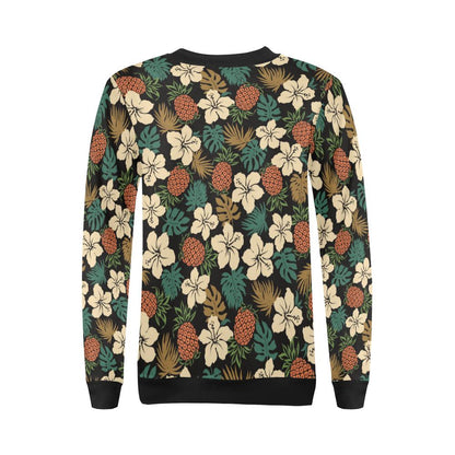 Hawaiian Themed Pattern Print Design H08 Women Long Sleeve Sweatshirt-JorJune