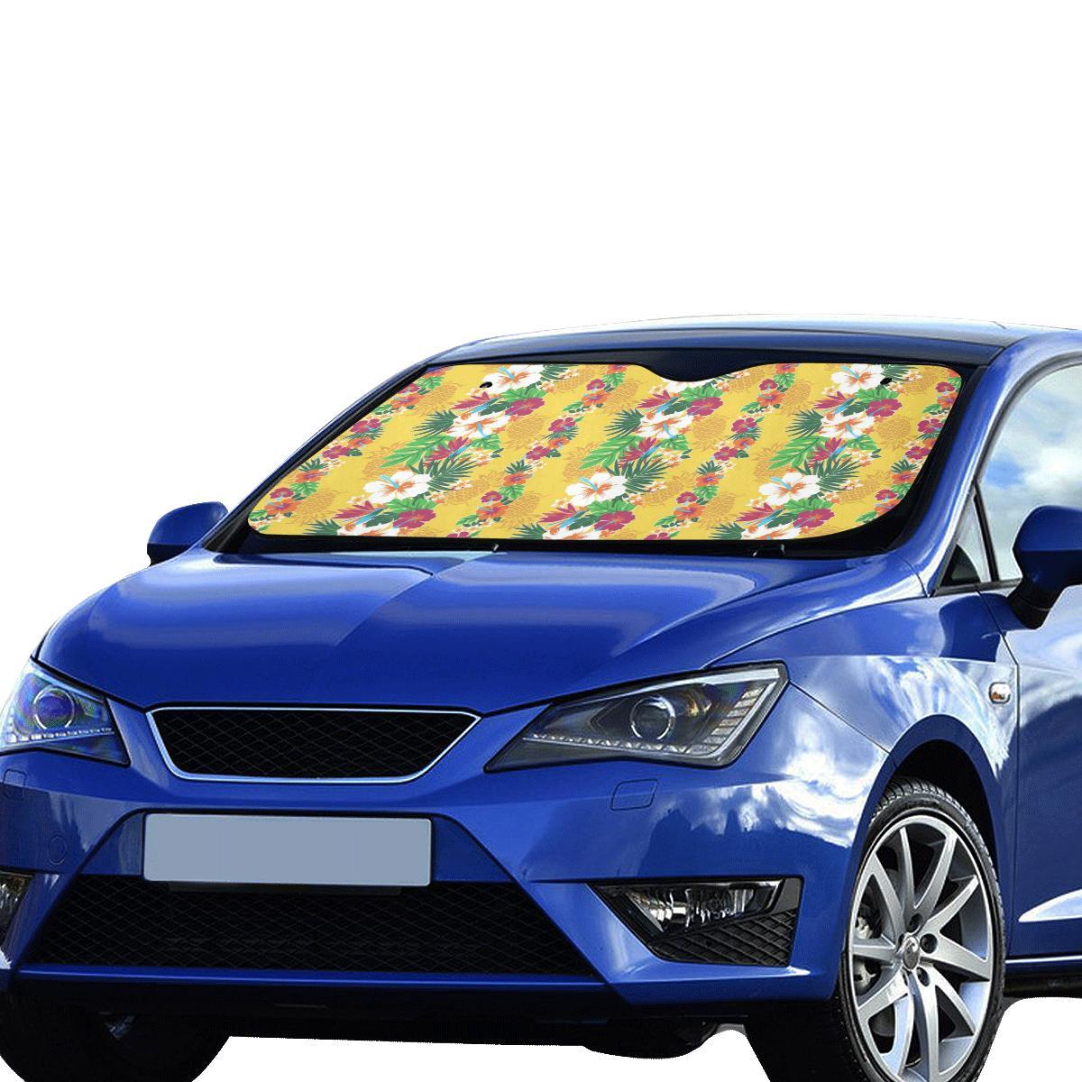 Hawaiian Themed Pattern Print Design H09 Car Sun Shade-JorJune