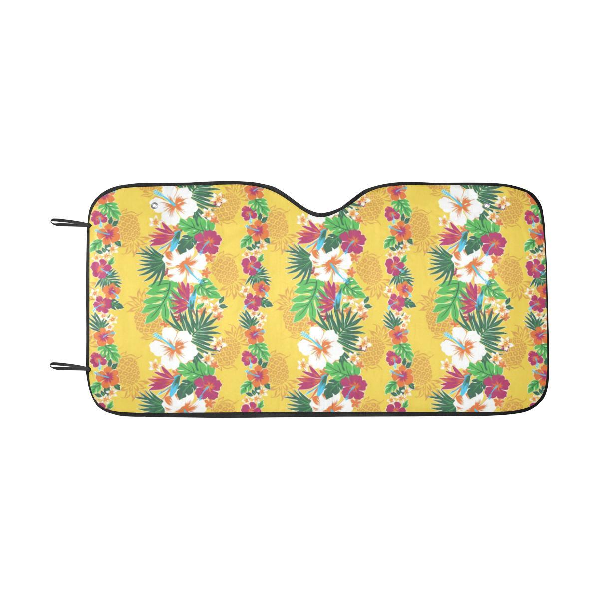 Hawaiian Themed Pattern Print Design H09 Car Sun Shade-JorJune