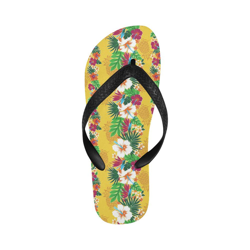 Hawaiian Themed Pattern Print Design H09 Flip Flops-JorJune