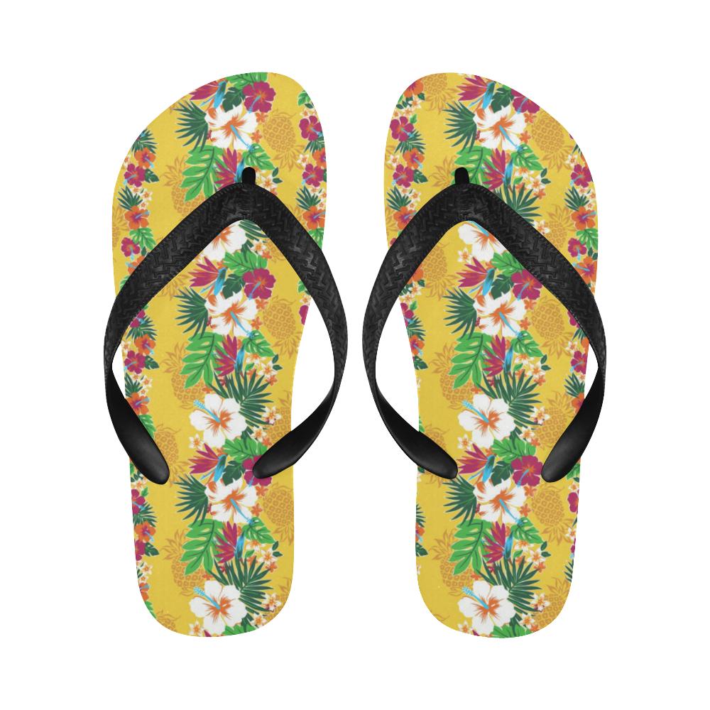 Hawaiian Themed Pattern Print Design H09 Flip Flops-JorJune