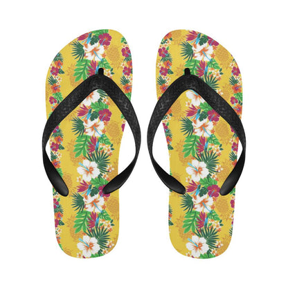 Hawaiian Themed Pattern Print Design H09 Flip Flops-JorJune