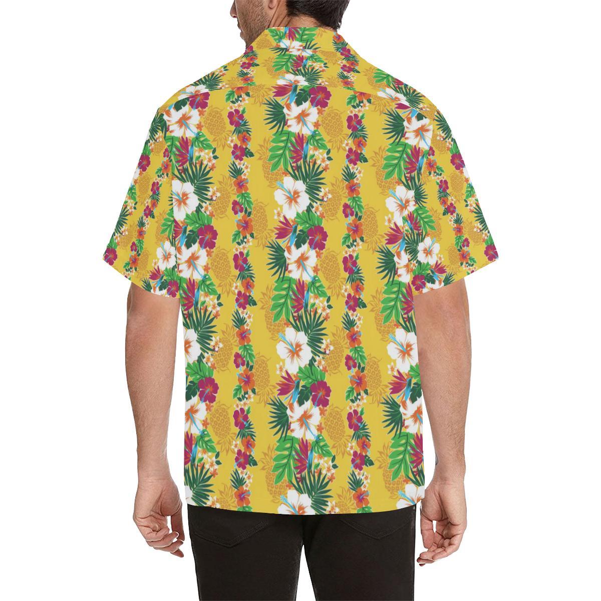 Hawaiian Themed Pattern Print Design H09 Men Hawaiian Shirt-JorJune