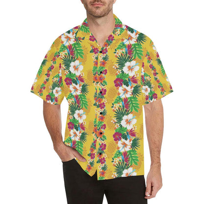 Hawaiian Themed Pattern Print Design H09 Men Hawaiian Shirt-JorJune