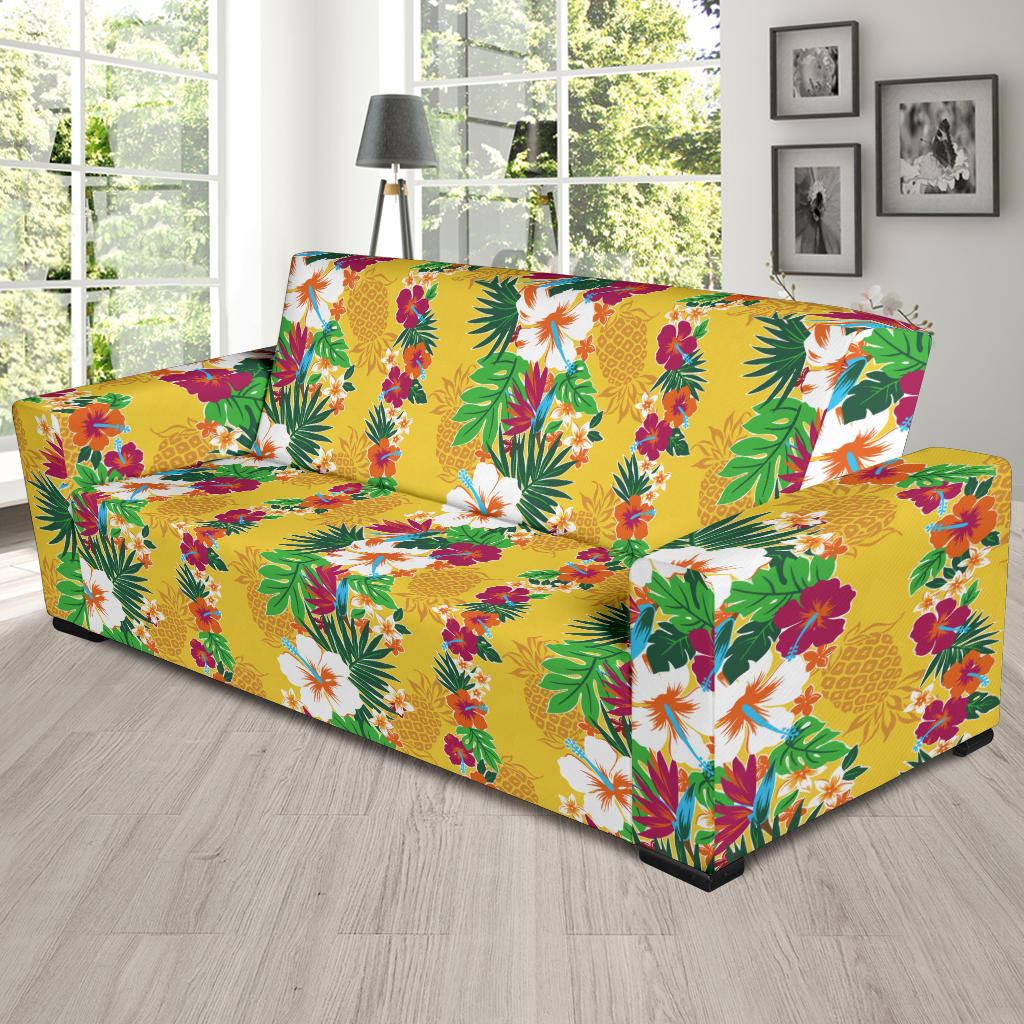 Hawaiian Themed Pattern Print Design H09 Sofa Slipcover-JORJUNE.COM