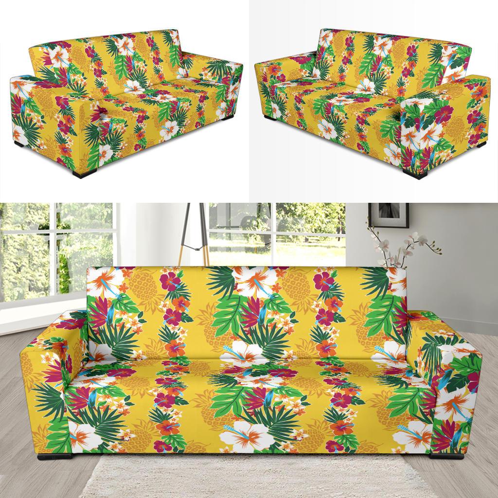 Hawaiian Themed Pattern Print Design H09 Sofa Slipcover-JORJUNE.COM