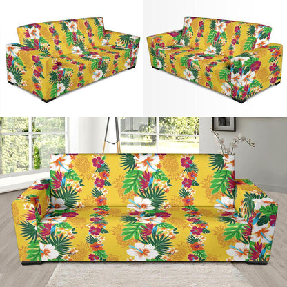 Hawaiian Themed Pattern Print Design H09 Sofa Slipcover-JORJUNE.COM