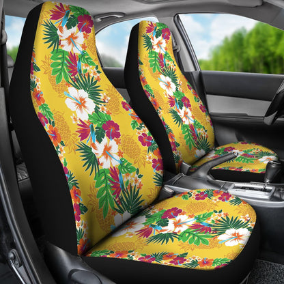Hawaiian Themed Pattern Print Design H09 Universal Fit Car Seat Covers-JorJune