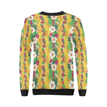 Hawaiian Themed Pattern Print Design H09 Women Long Sleeve Sweatshirt-JorJune