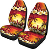 Hawaiian Tropical Sunset Hibiscus Print Universal Fit Car Seat Covers