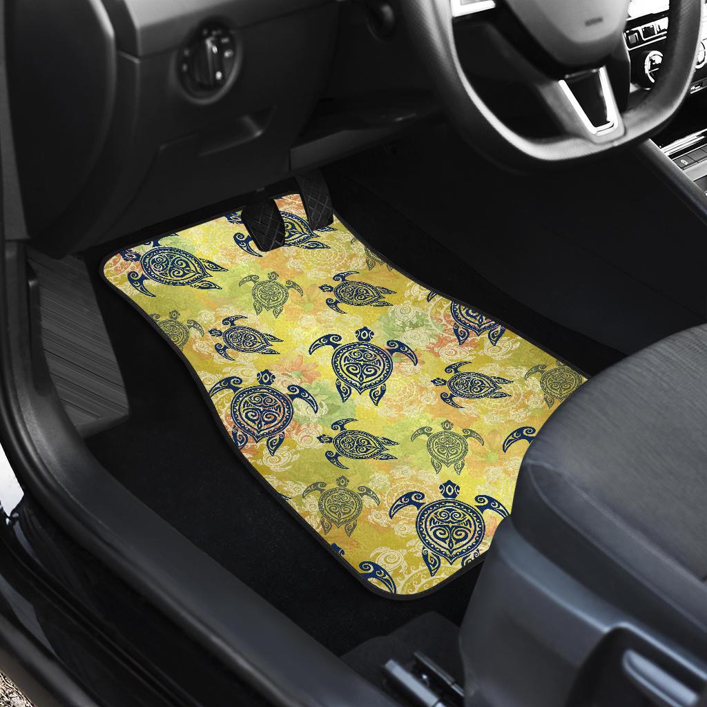 Hawaiian Turtle Tribal Design Print Car Floor Mats-JorJune