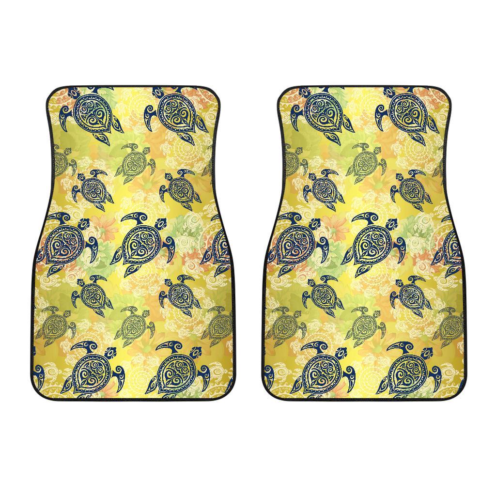 Hawaiian Turtle Tribal Design Print Car Floor Mats-JorJune