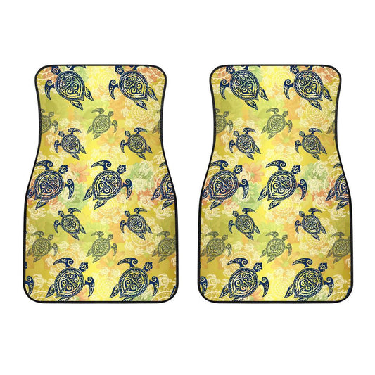 Hawaiian Turtle Tribal Design Print Car Floor Mats-JorJune