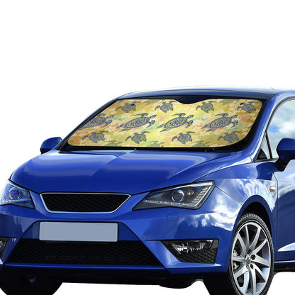 Hawaiian Turtle Tribal Design Print Car Sun Shade-JorJune
