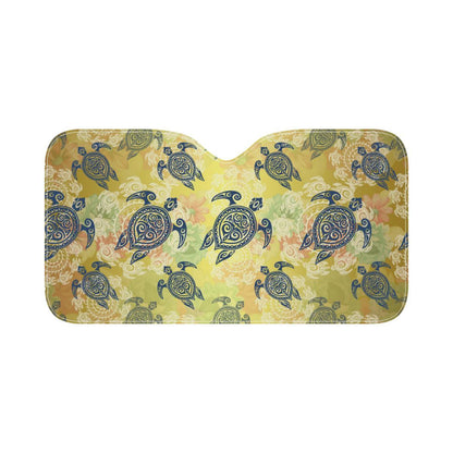 Hawaiian Turtle Tribal Design Print Car Sun Shade-JorJune