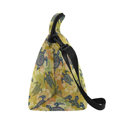 Hawaiian Turtle Tribal Design Print Neoprene Lunch Bag-JorJune