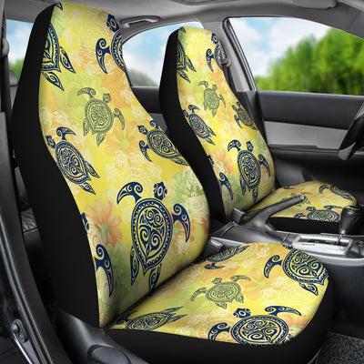 Hawaiian Turtle Tribal Design Print Universal Fit Car Seat Covers-JorJune