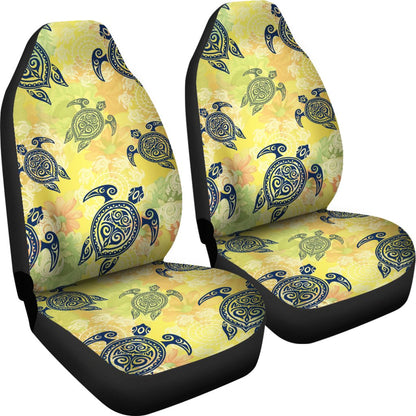 Hawaiian Turtle Tribal Design Print Universal Fit Car Seat Covers-JorJune
