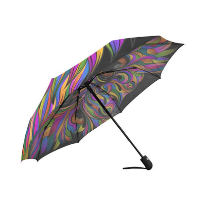Head Owl Colorful Art Automatic Foldable Umbrella