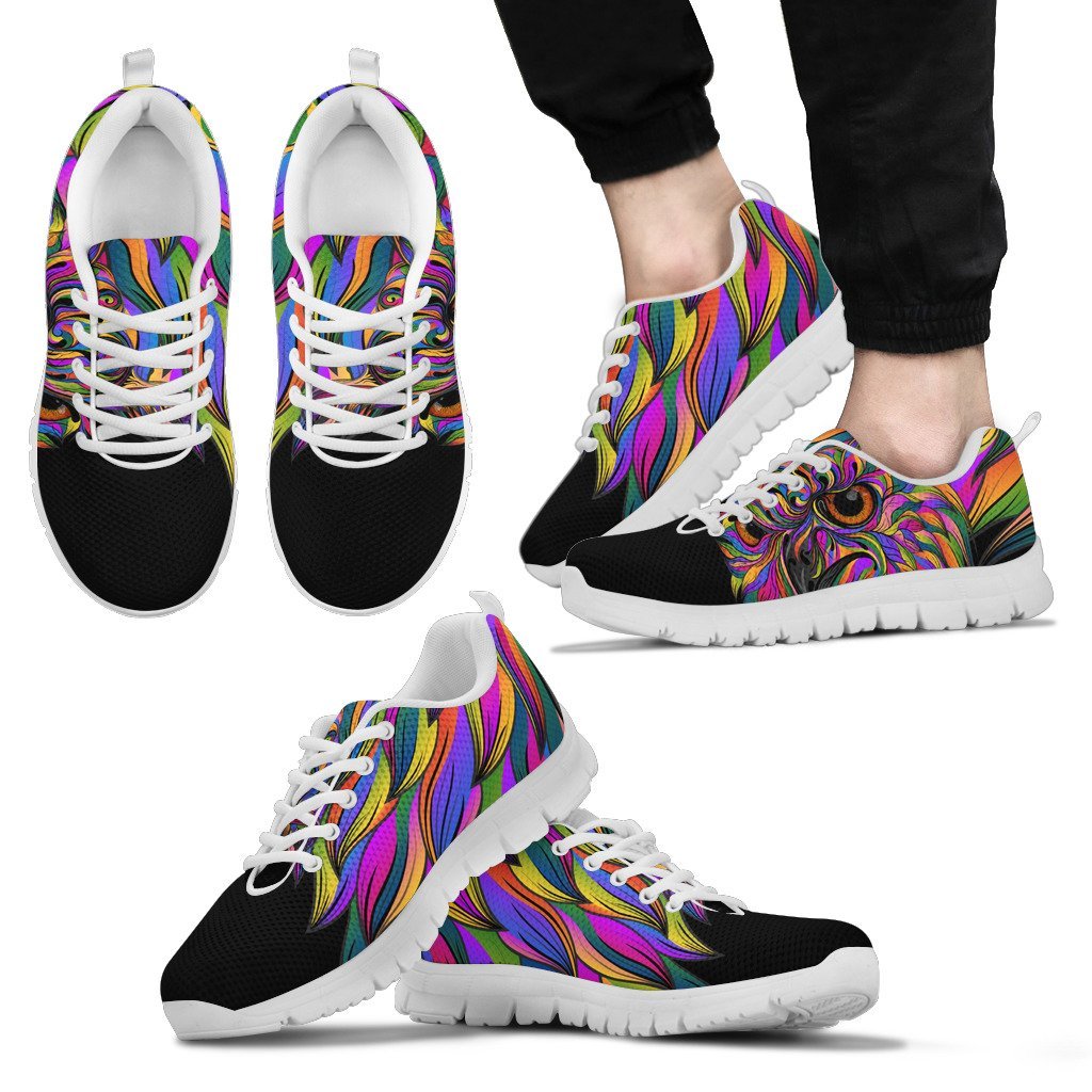 Head Owl Colorful Art Men Sneakers