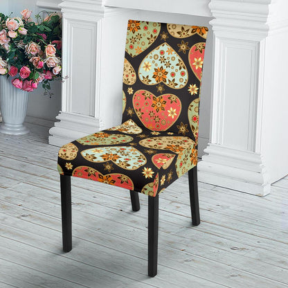 Heart Boho Pattern Print Design HE04 Dining Chair Slipcover-JORJUNE.COM