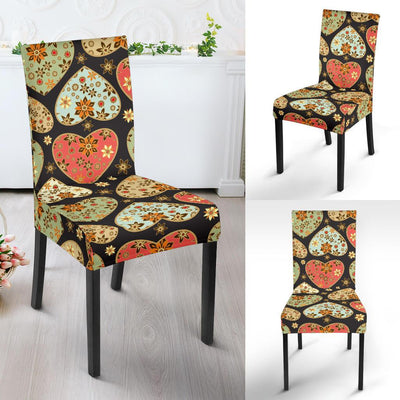 Heart Boho Pattern Print Design HE04 Dining Chair Slipcover-JORJUNE.COM