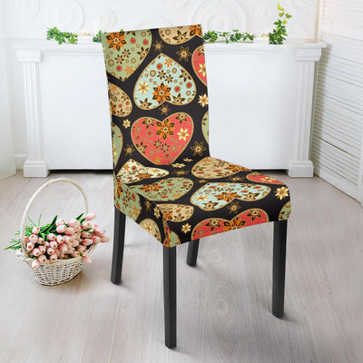 Heart Boho Pattern Print Design HE04 Dining Chair Slipcover-JORJUNE.COM